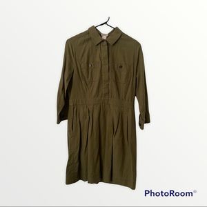 J Crew olive shirt dress